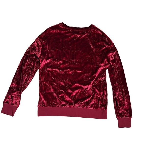 Zara velvet sweatshirt top burgundy S (303/2) - Picture 8 of 12